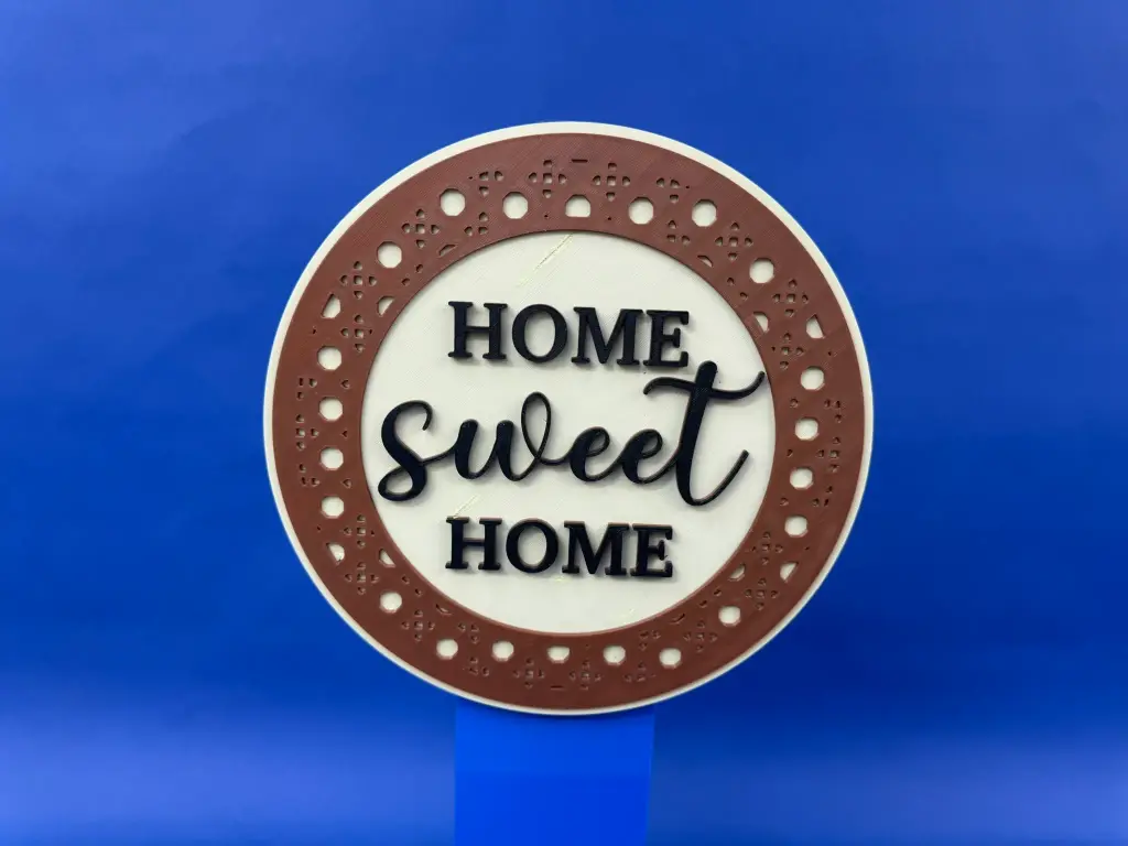 Rattan Home Sweet Home Sign - Wall Art