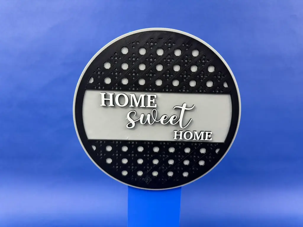 Rattan Home Sweet Home Sign - Wall Art