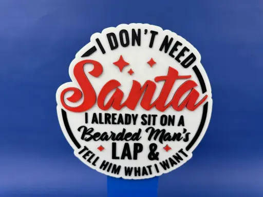 Funny Christmas Wall Art - Lucky Bearded guy!