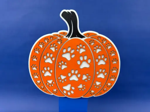 Fall Pet Wall Art - Pumpkin with Paw Prints