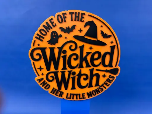 Wicked Witch and her Monsters - Funny Halloween Wall Art