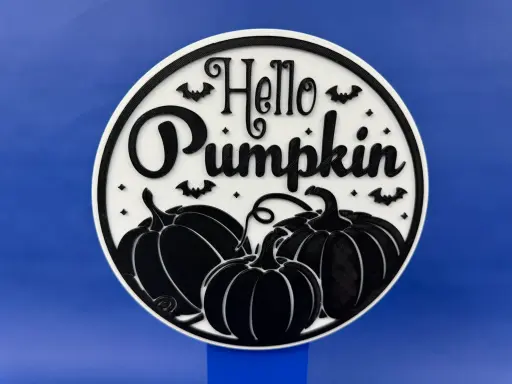 Hello Pumpkin Sign - Wall Art