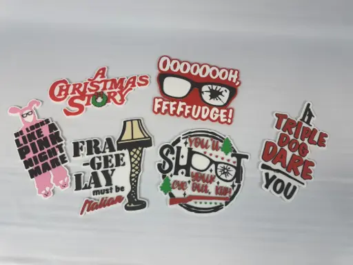 3D Printed Wall Art SET of 6 - A Christmas Story